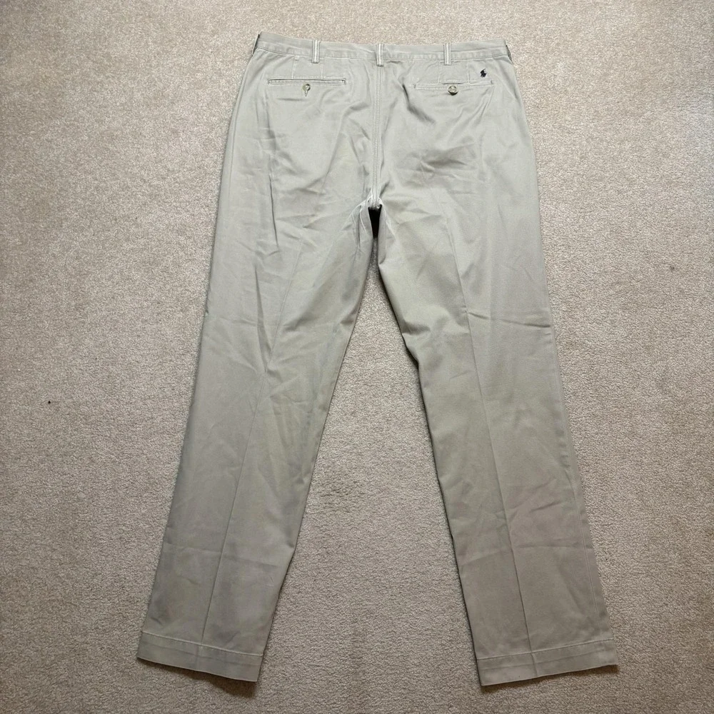 Polo Ralph Lauren Chino Pants Mens 38x34 Beige Polo Chino Classic Twill Cotton